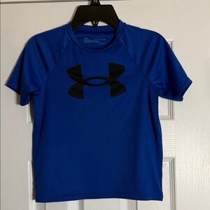 Under Armour Kids' Short Sleeve Tee in Blue and Black